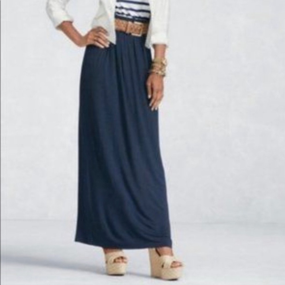 Cabi Navy blue maxi skirt Small